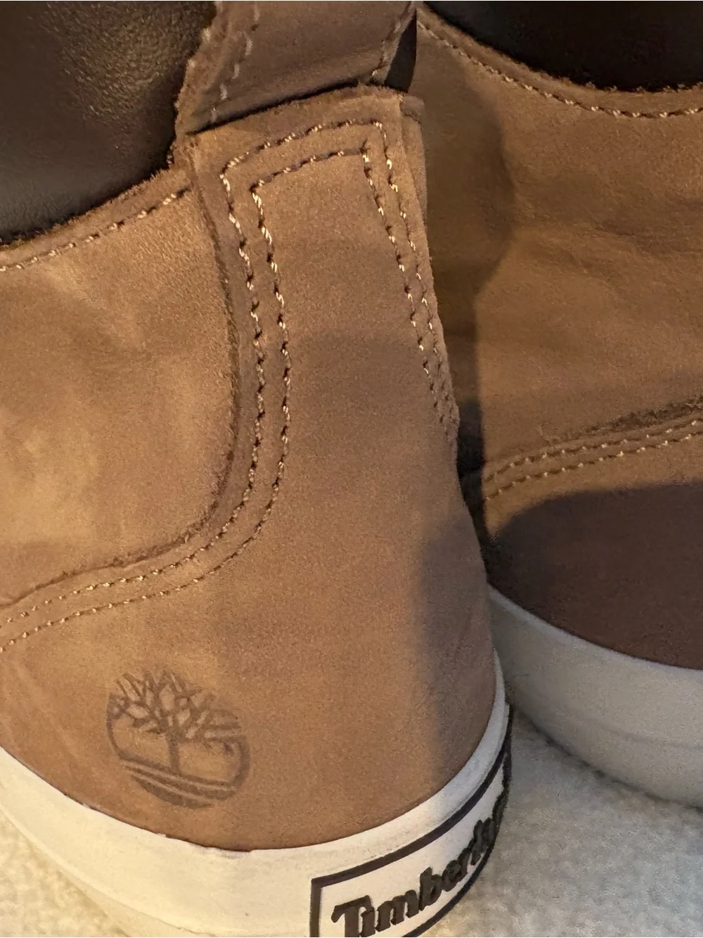Kids High-Top Casual Sneakers in Brown and White